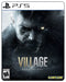 Resident Evil: Village PS5 game cover featuring horror survival atmosphere with haunting characters and gothic setting