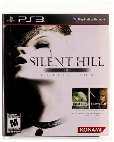 Silent Hill HD Collection PS3 cover with haunting close-up of a ghostly face, highlighting two classic survival horror titles.