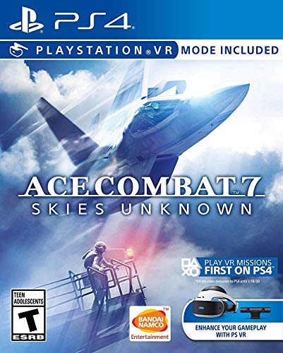 Ace Combat 7: Skies Unknown PS4 game cover featuring intense aerial combat jets and dramatic sky battle artwork