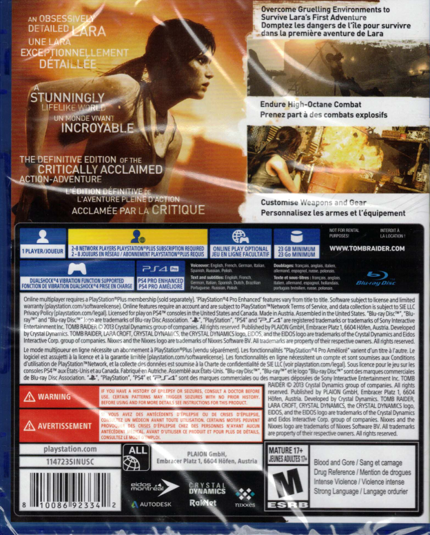 Tomb Raider Definitive Edition (Sony PlayStation 4, 2014)1
