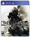 Nier: Automata Yorha Edition PS4 cover showing android warrior 2B with sword in a dystopian world filled with machines and ruins.