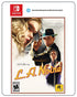 L.A. Noire Switch cover featuring a detective with a gun, set against a noir-style backdrop of 1940s Los Angeles crime scenes.