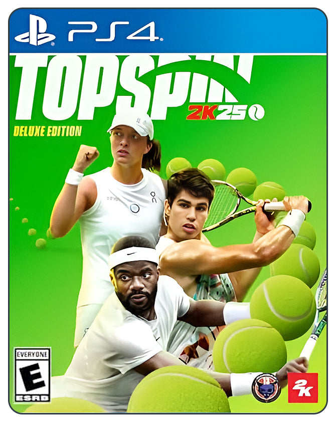 Top Spin 2K25 Deluxe Edition for PS4 – Realistic tennis simulation with pro players, deluxe content, and competitive gameplay