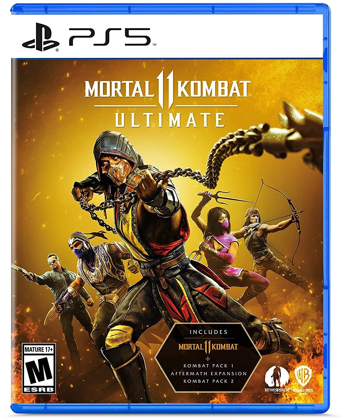 Mortal Kombat 11 Ultimate for PlayStation 5 – Intense fighting game with all DLC fighters, stages, and brutal finishers.