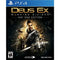 Deus Ex: Mankind Divided PS4 cover showing Adam Jensen in a cyberpunk world with futuristic weapons and mechanical limbs.