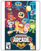 Namco Museum Arcade Pac Nintendo Switch cover with retro arcade game characters like Pac-Man, Galaga, and Dig Dug.