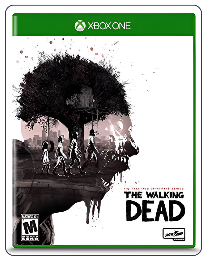 The Walking Dead: The Telltale Definitive Series Xbox One cover featuring emotional story-driven zombie adventure
