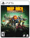 Deep Rock Galactic PS5 cover showing space dwarves armed for combat in colorful alien caves full of monsters and crystals.