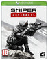Sniper Ghost Warrior Contracts Xbox One cover featuring a masked sniper in snowy terrain with weapons and stealth gear.