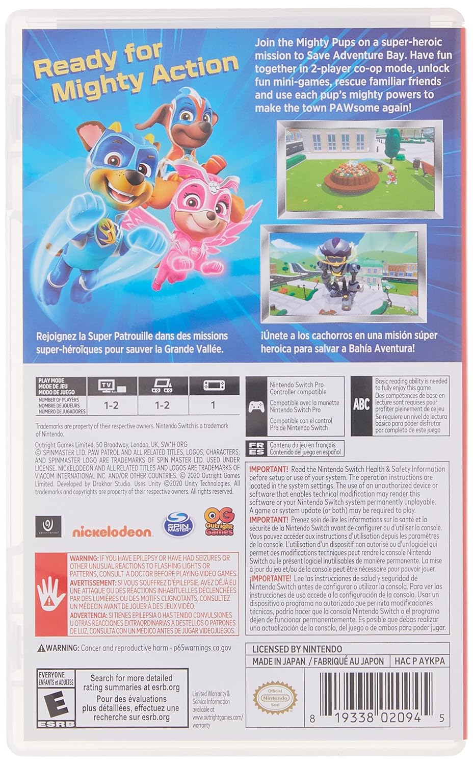 Paw Patrol:Mighty Pups Save Adventure Bay - Nintendo Switch