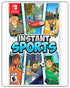 Instant Sports Switch cover featuring cartoon athletes playing various fun mini-games like soccer, tennis, and bowling.