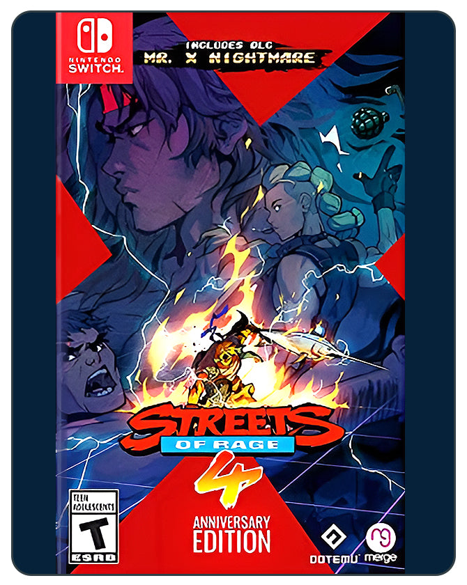 Streets of Rage 4 Anniversary Edition for Nintendo Switch – Classic beat ’em up action with updated graphics and DLC.