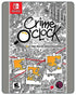 Crime O’ Clock Switch cover with mystery-themed artwork, highlighting time-travel detective puzzles and investigation gameplay.