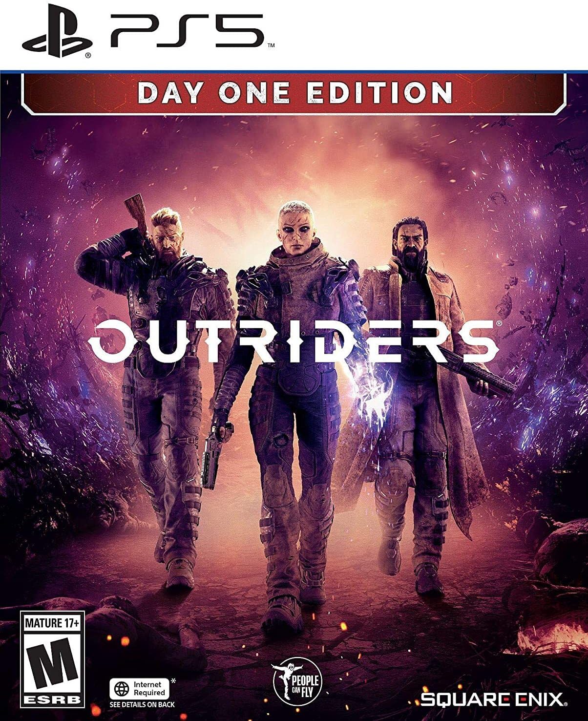 Outriders Day 1 Edition for PS5 – intense co-op RPG shooter with brutal combat, deep story, and powerful abilities.