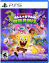 Nickelodeon All Star Brawl PS5 cover with cartoon characters like SpongeBob and TMNT in a colorful fighting game lineup.