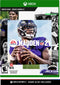 Madden NFL 21 Xbox One cover showing a football quarterback mid-throw with dynamic stadium background and bold graphics.