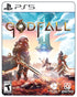 Godfall PS5 cover with armored knight wielding mystical blade in high-fantasy, loot-filled action RPG setting.