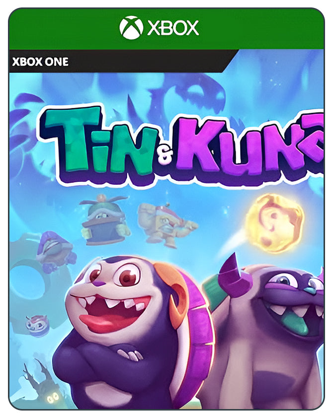 Tin & Kuna Xbox One game cover featuring colorful 3D platforming adventure with cute characters and puzzle gameplay