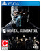 Mortal Kombat XL PS4 cover with Scorpion masked in black, hinting at brutal combat, fatalities, and DLC content included.