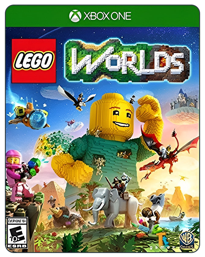 Lego Worlds for Xbox One – open-world sandbox adventure where players build, explore, and create with LEGO bricks.