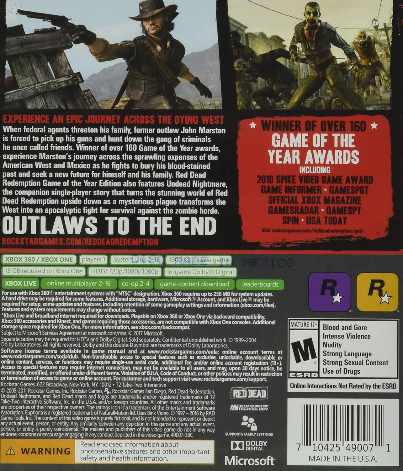 Red Dead Redemption GOTY - Xbox 360